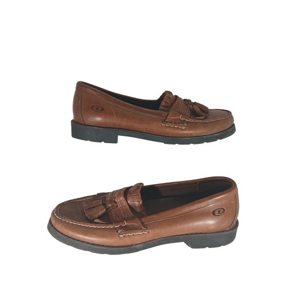 Dexter Shoes - Dexter Kiltie Tassel Loafers 10W Brown Leather Comfort Dark Academia Prep